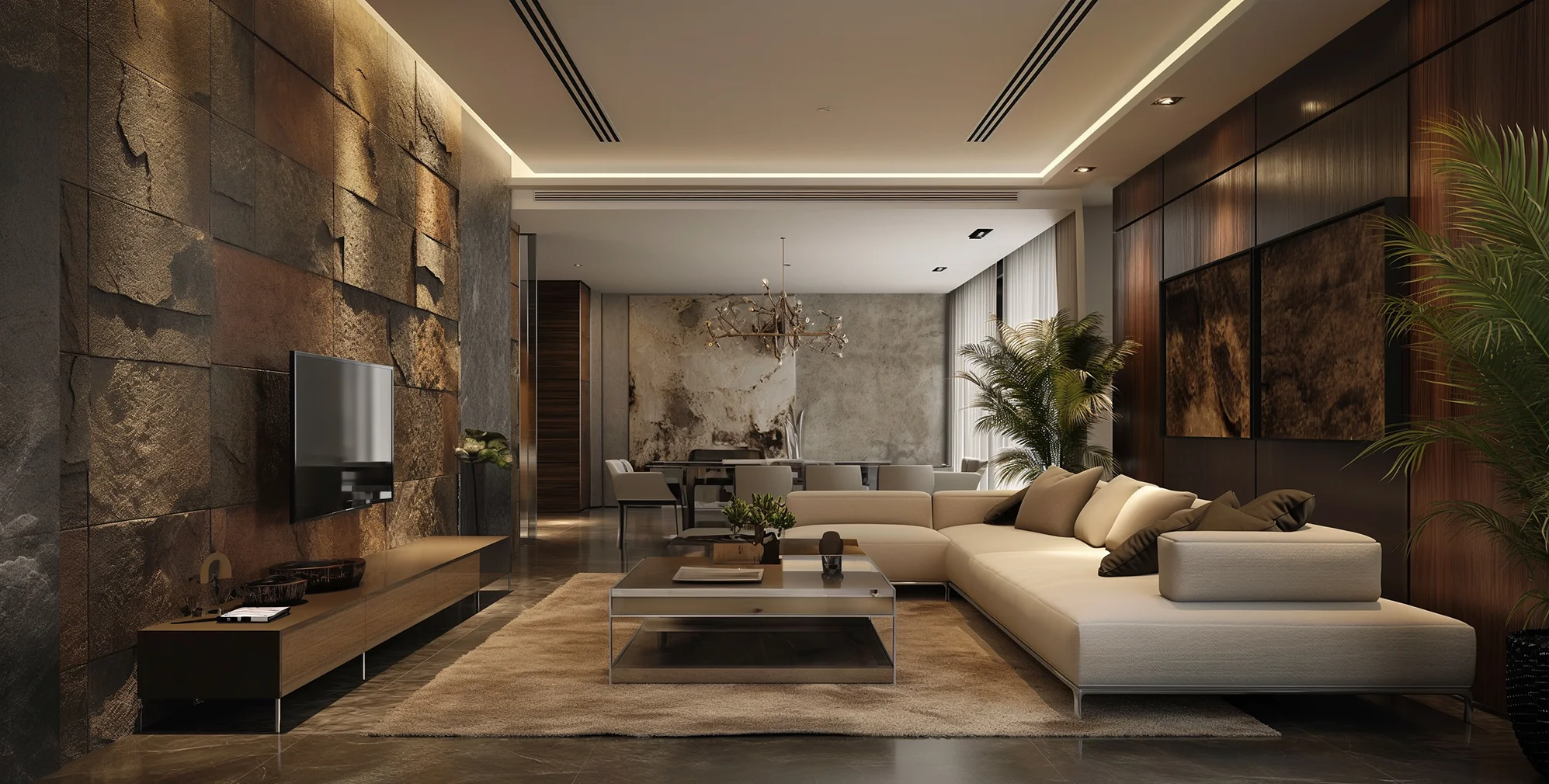 Interior of the Living Room by NovArch Interiors